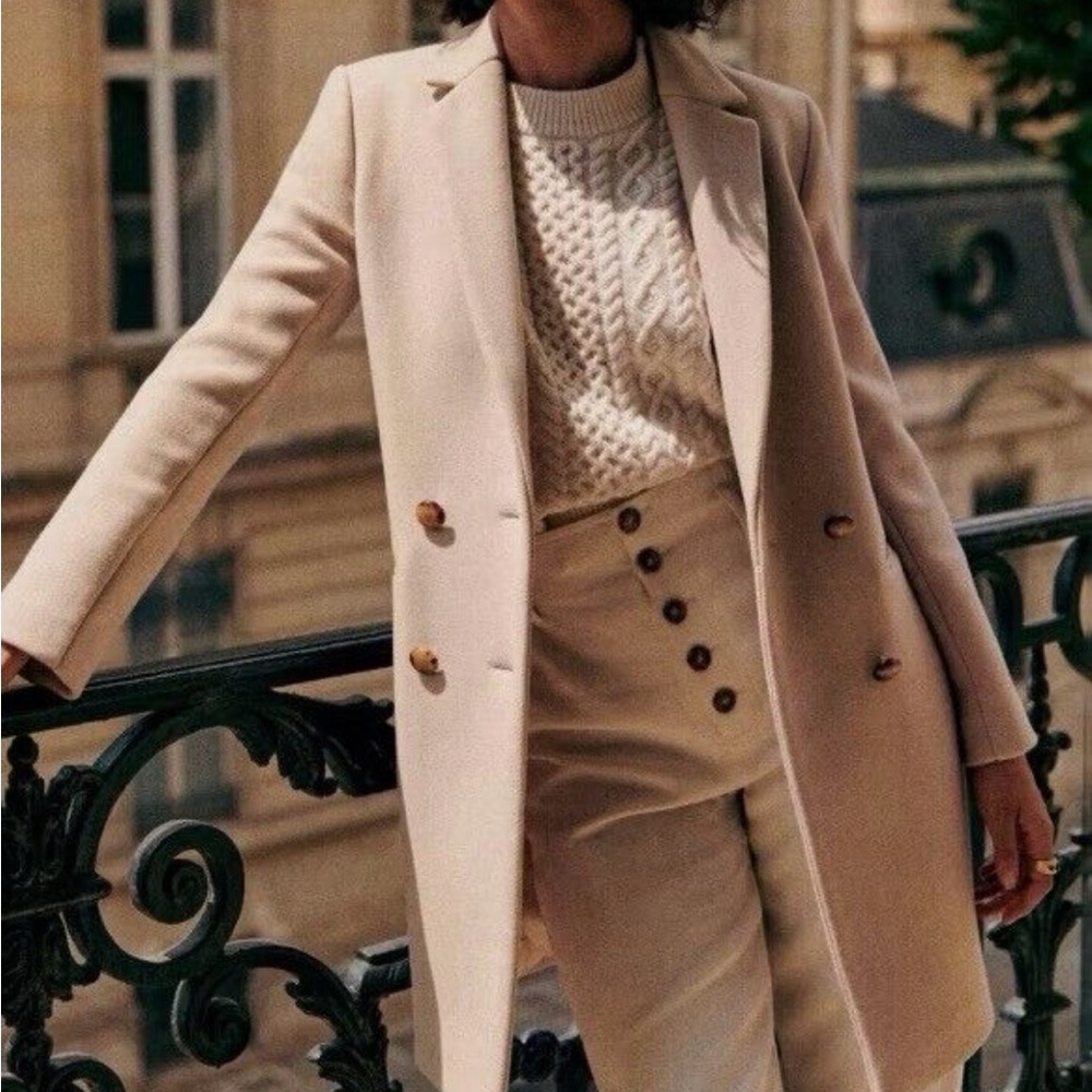 Sezane Johnson Coat in Beige size 34